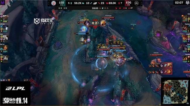 LOL-LPL：ahn卡莎(shā)天神下凡(fán)豪取四杀 EDG2-0轻取LGD